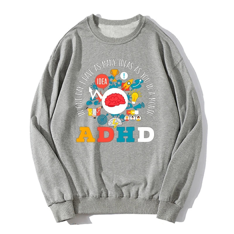 Oversized Hoodie – Neurodiversity Brain Autism Awareness Graphic Sweatshirt