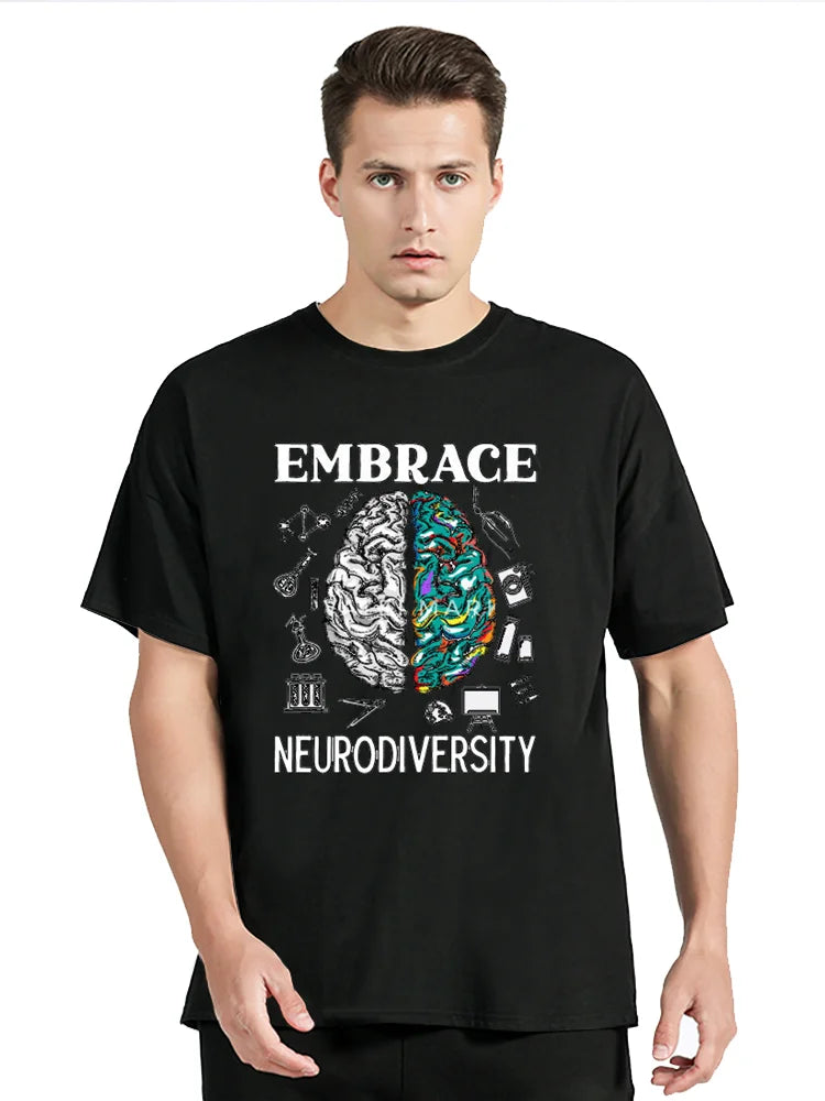 Neurodiversity Graphic Fitness T-Shirt – Oversized Unisex Tee