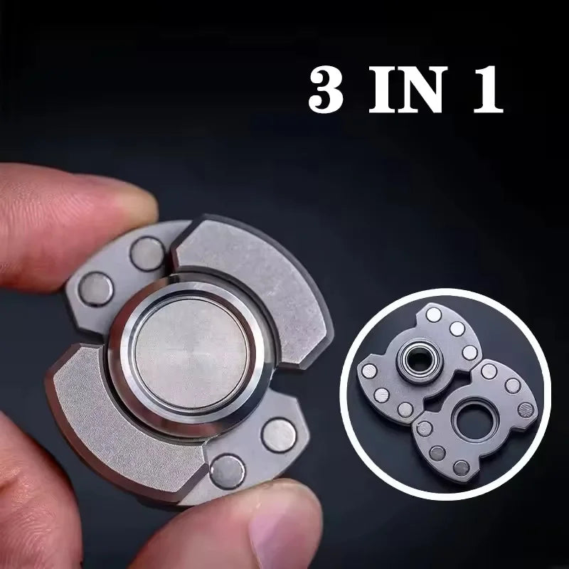 Triple Style Magnetic Metal Fidget Spinner – Stress Relief EDC Toy