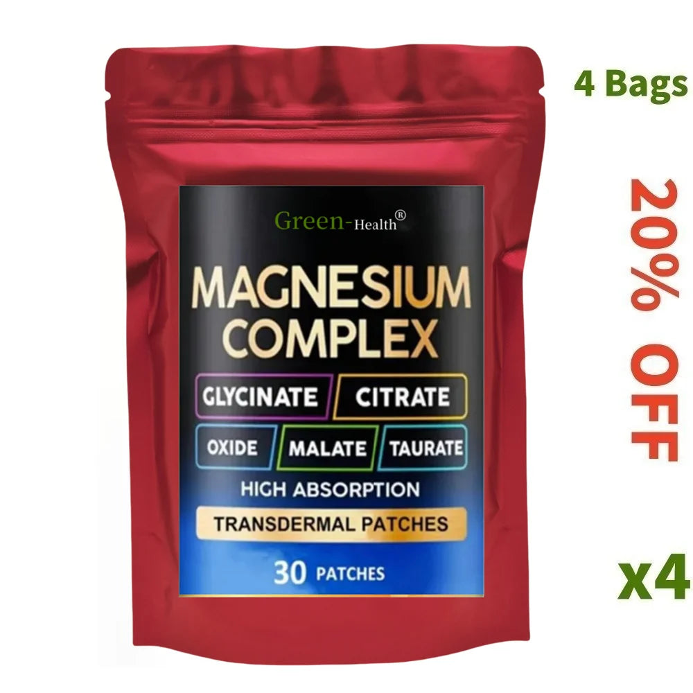 5-in-1 Complex Transdermal Patches – Stress, Muscle & Heart Support