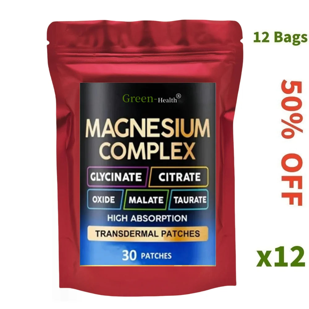 5-in-1 Complex Transdermal Patches – Stress, Muscle & Heart Support