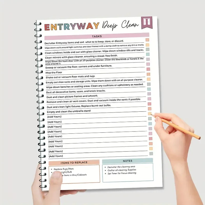 ADHD-Friendly Cleaning Planner – Color-Coded Daily & Weekly Organizer