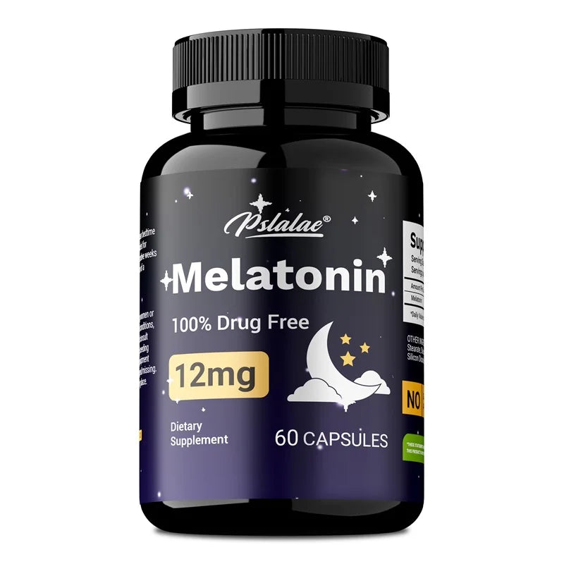 Melatonin 12mg – Deep Sleep & Stress Relief Capsules