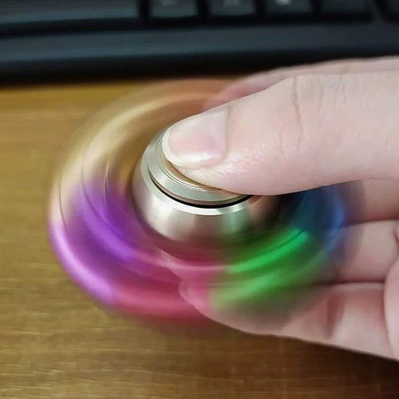 Rainbow Metal Fidget Spinner – Anti-Anxiety ADHD Toy