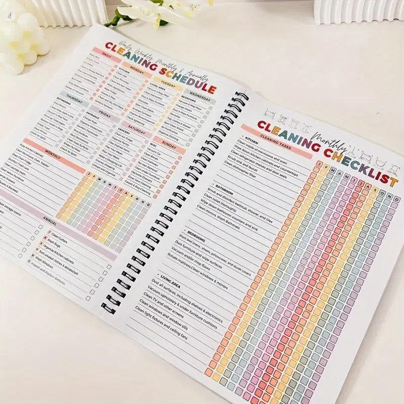 ADHD-Friendly Cleaning Planner – Color-Coded Daily & Weekly Organizer