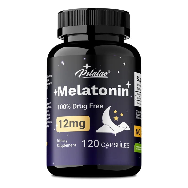 Melatonin 12mg – Deep Sleep & Stress Relief Capsules