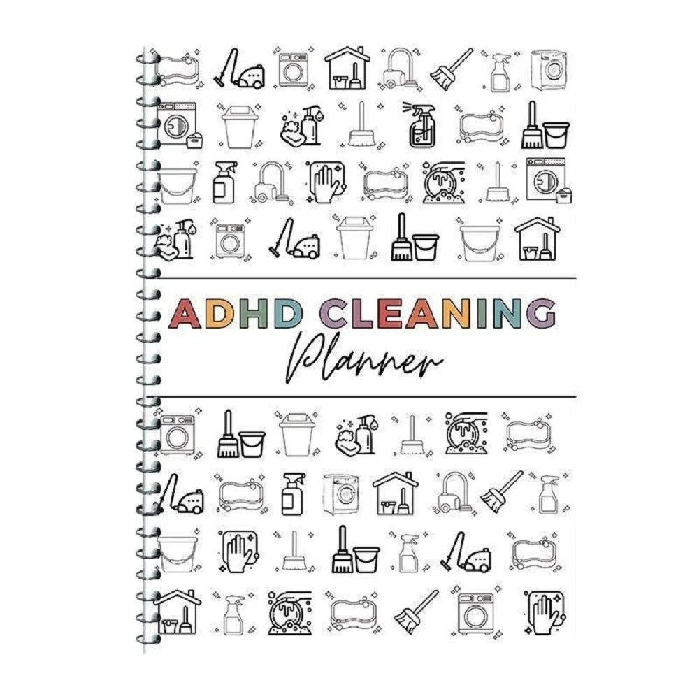 ADHD-Friendly Cleaning Planner – Color-Coded Agenda with Illustrated Sections