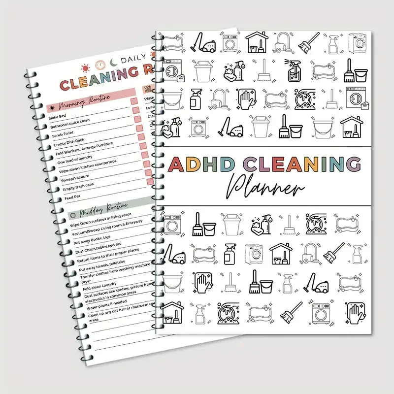 ADHD-Friendly Cleaning Planner – Color-Coded Daily & Weekly Organizer