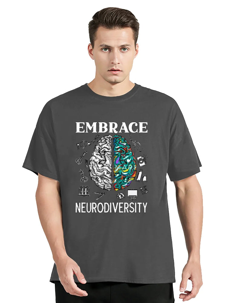 Neurodiversity Graphic Fitness T-Shirt – Oversized Unisex Tee
