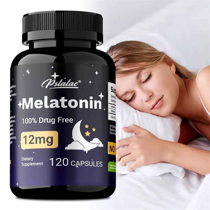 Melatonin 12mg – Deep Sleep & Stress Relief Capsules